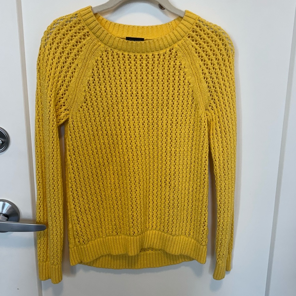 Talbots Womens Medium Yellow Knit Sweater